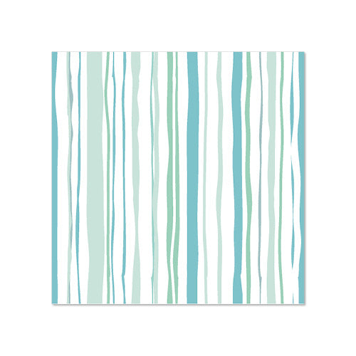 Papstar 280 Servietten, 3-lagig 1/4-Falz 25 cm x 25 cm blau "Stripy"