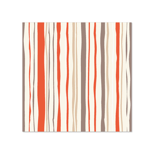 Papstar 280 Servietten, 3-lagig 1/4-Falz 25 cm x 25 cm rost "Stripy"