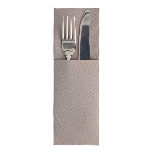 Papstar 300 Servietten "ROYAL Collection" 48 cm x 30 cm grau mit Besteckfalz