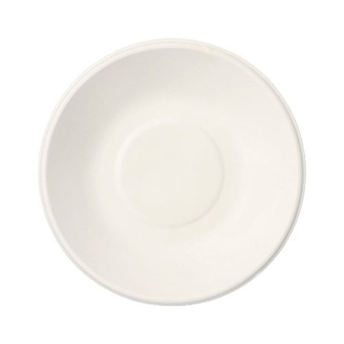 Papstar 1x 100 Schalen, Zuckerrohr "pure" 680 ml Ø 19 cm · 4 cm weiss