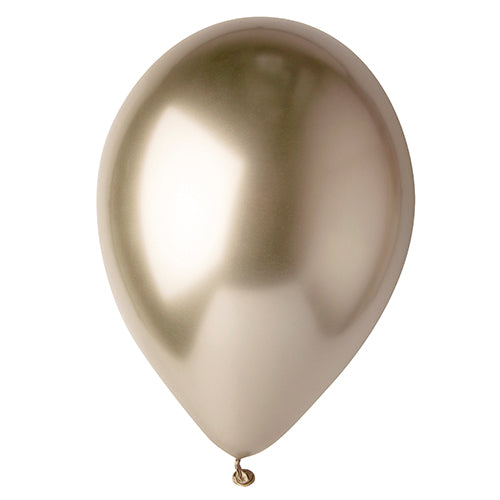 Papstar 40x Luftballons "Shiny Prosecco", Naturkautschuk, Champagner, Durchmesser: 33cm