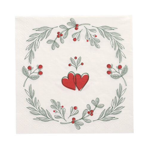 Papstar 300 Servietten, 3-lagig 1/4-Falz 33 cm x 33 cm "Berries"