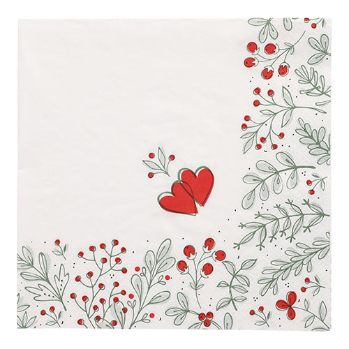 Papstar 300 Servietten, 3-lagig 1/4-Falz 40 cm x 40 cm "Berries"