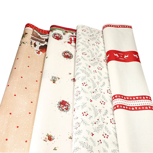 Papstar 32x Tischdecke, Papier 3 m x 1,2 m "Designs de Noel"