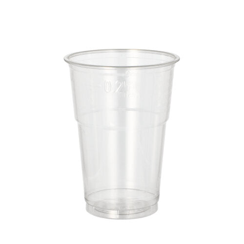 Papstar 25x 50 Trinkbecher R-PET 0,25 l Ø 7,8 cm · 10,7 cm glasklar