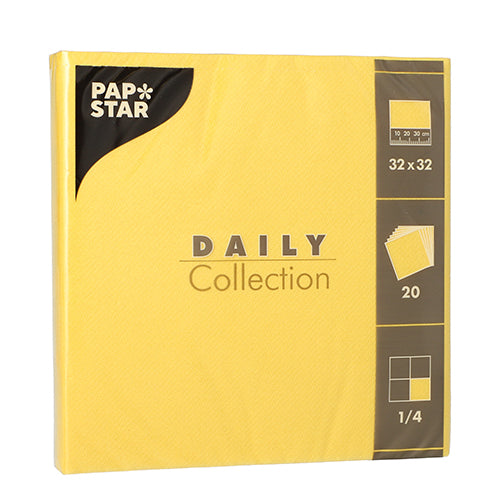 Papstar 300 Servietten, Dunkelblau, Serie: DAILY Collection, 1/4-Falz, 32x32cm