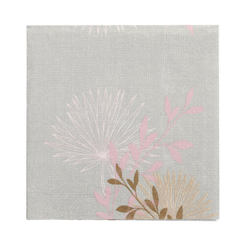 Papstar 200 Servietten, 3-lagig 1/4-Falz 33 cm x 33 cm "Flora"