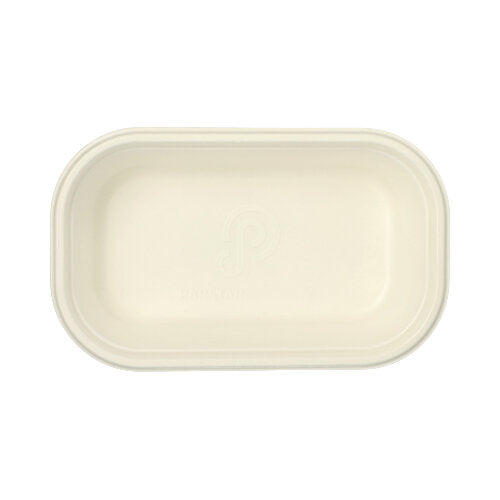 Papstar 200x Gastronorm-Behälter GN 1/4 Zuckerrohr, PLA beschichtet eckig 1,8 l 6,5 cm x 26,5 cm x 16,2 cm weiss