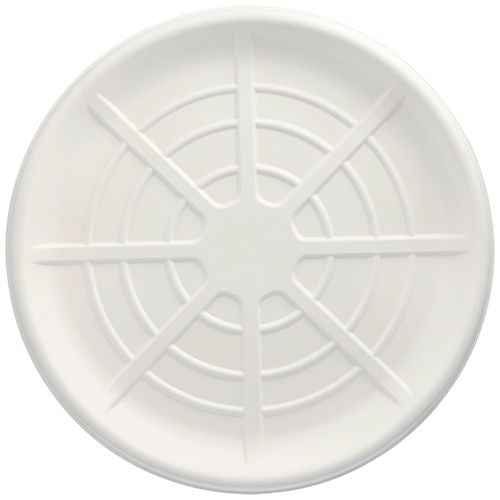 Papstar 2x 25 Servierplatten, Zuckerrohr "pure" rund Ø 47 cm weiss für Meeresfrüchte