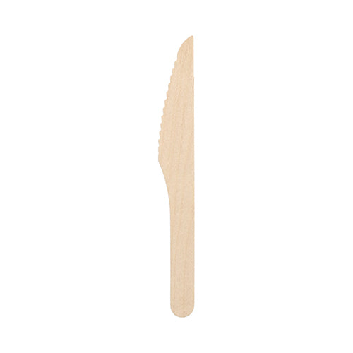 Papstar 4x 250 Messer Holz "pure" 16,5 cm