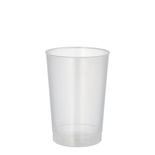 Papstar 240x Mehrweg-Trinkbecher, Polypropylen, Transparent, Inhalt: 200ml, Durchmesser: 6,8cm, Höhe: 9,8cm