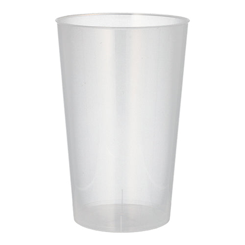 Papstar 12x 8 Mehrweg-Trinkbecher PP 0,5 l Ø 9,1 cm · 14 cm transluzent unzerbrechlich