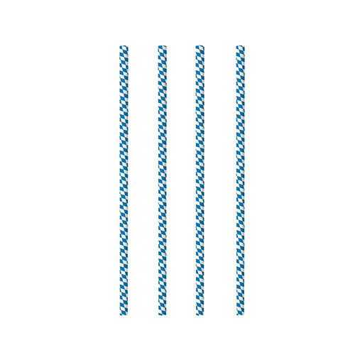 Papstar 1000 Trinkhalme, Papier Ø 6 mm · 20 cm "Bayrisch Blau" 100 x 10