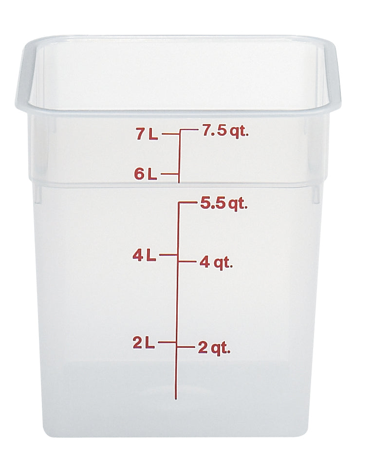 Cambro CamSquare® Vorratsbehälter Polypropylene Camsquare, Quadratisch 7,6 L, 6 Stück im Karton - 8SFSPP190