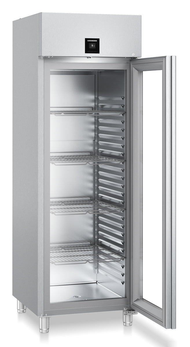 Liebherr Kühlschrank "Perfection" (GN 2/1 mit Umluftkühlung), Edelstahl und Glas, Silber und Transparent, 0,412kW, 230V, 625L, 697x867x2115mm (FRPSvh 6511)