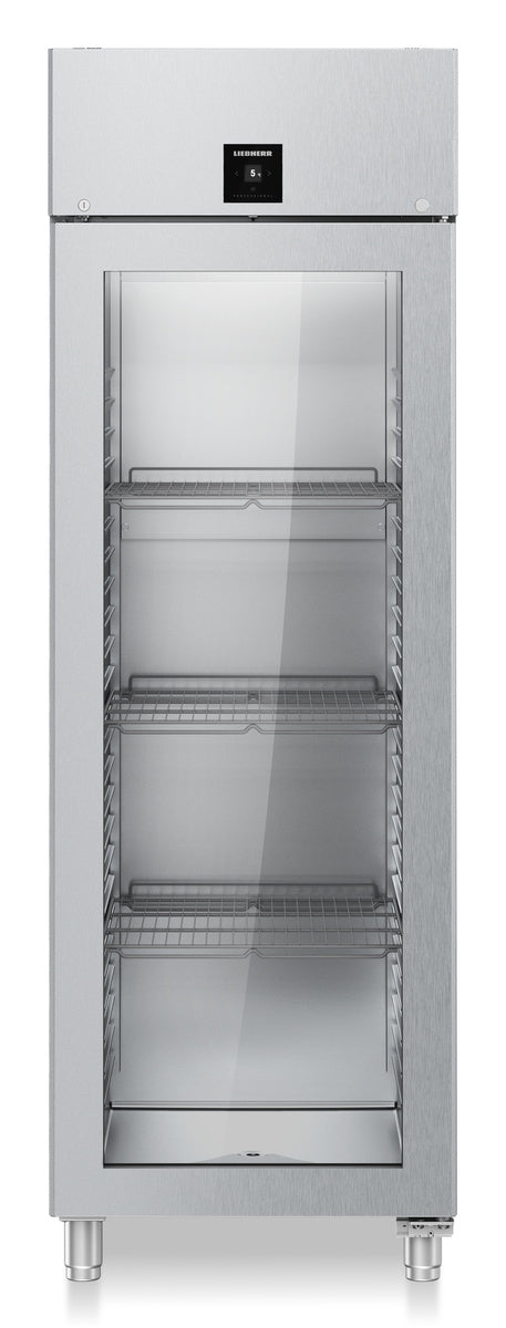 Liebherr Kühlschrank "Performance" (GN 2/1 mit Umluftkühlung), Edelstahl und Glas, Silber und Transparent, 0,412kW, 230V, 625L, 697x867x2115mm (FRPSvg 6511)