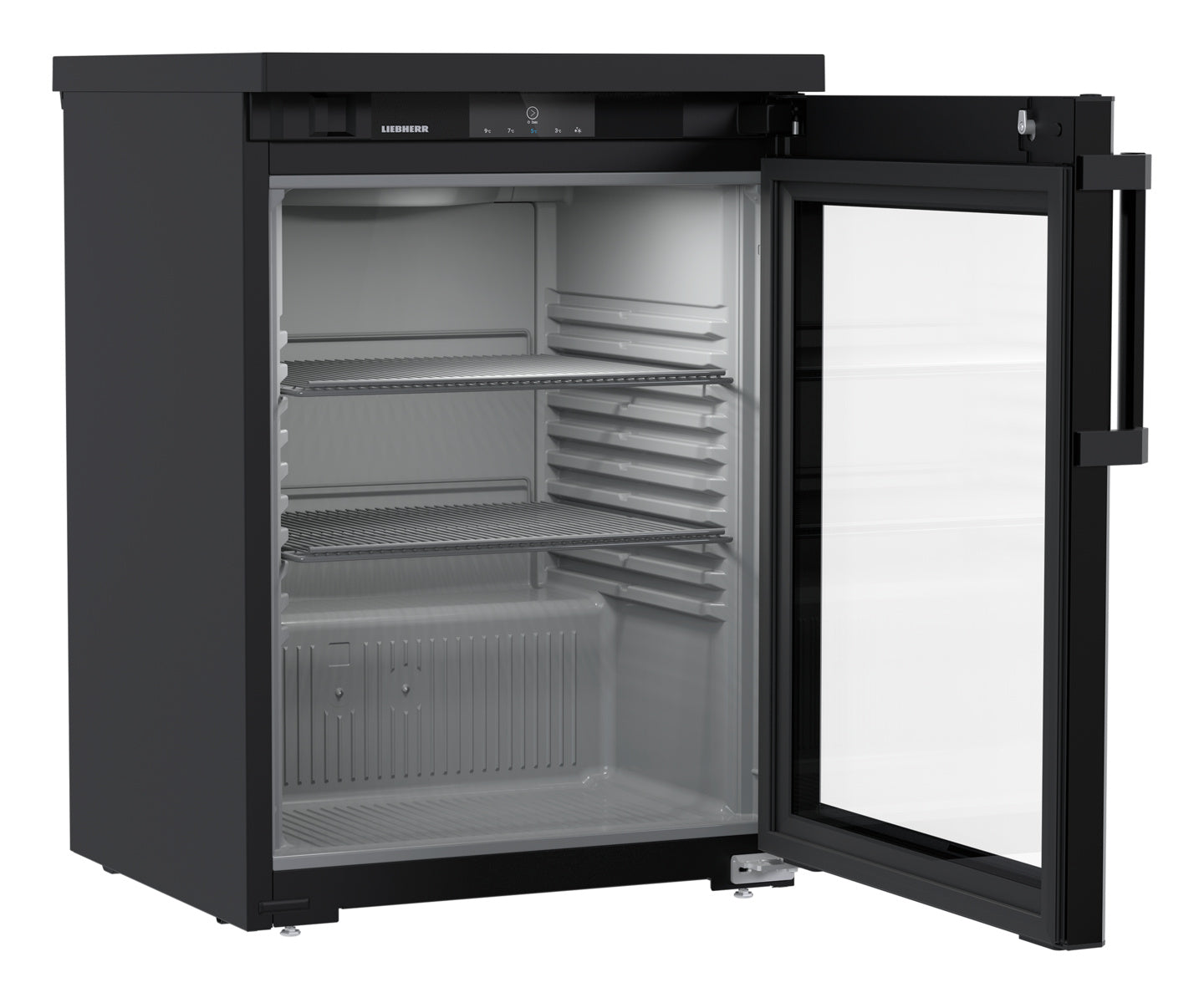 Liebherr Getränke-Tischkühlschrank "Performance", Stahl, Kunststoff und Glas, Schwarz, 0,197kW, 230V, 127L, 600x648x852mm (MRTve 1511)