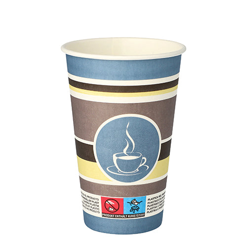 Papstar 1.000 Trinkbecher "To Go", Pappe, Bunt, Inhalt: 300ml, Durchmesser: 8cm, Höhe: 11,7cm