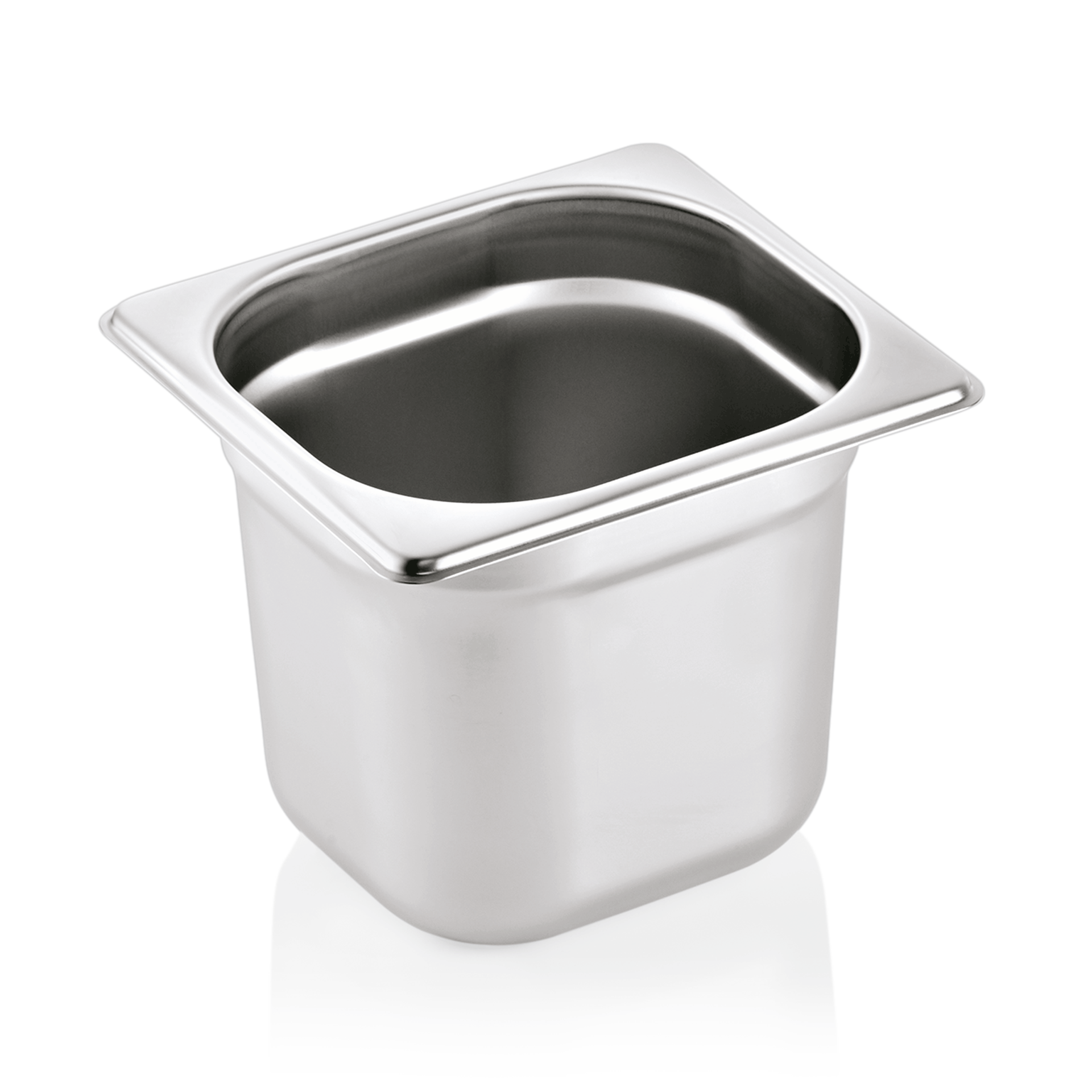 WAS Germany GN Behälter 1/6, Serie GN 90, Inhalt 2,4 Liter, Materialstärke 0,7 mm (9016150)