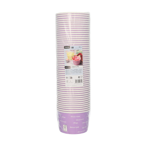 Papstar 500x Eisbecher "Icelove", Pappe, Lila, Inhalt: 500ml, Durchmesser: 11,2cm, Höhe: 7,8cm