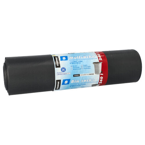 Papstar 5x 8 Müllsäcke, LDPE "blauer Engel" 240 l 145 cm x 120 cm schwarz