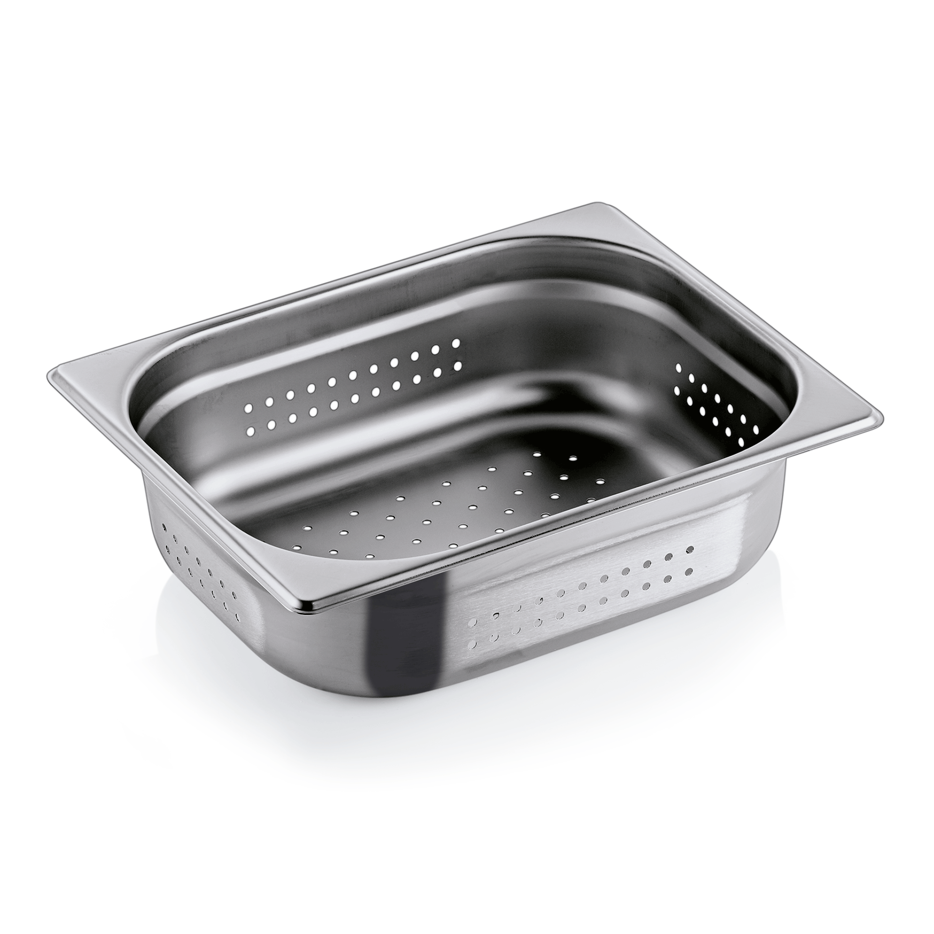 WAS Germany GN Behälter 1/2 perforiert, Serie: GN SELECT, Chromnickelstahl, Höhe: 100mm, 6,5 Liter (9112100)
