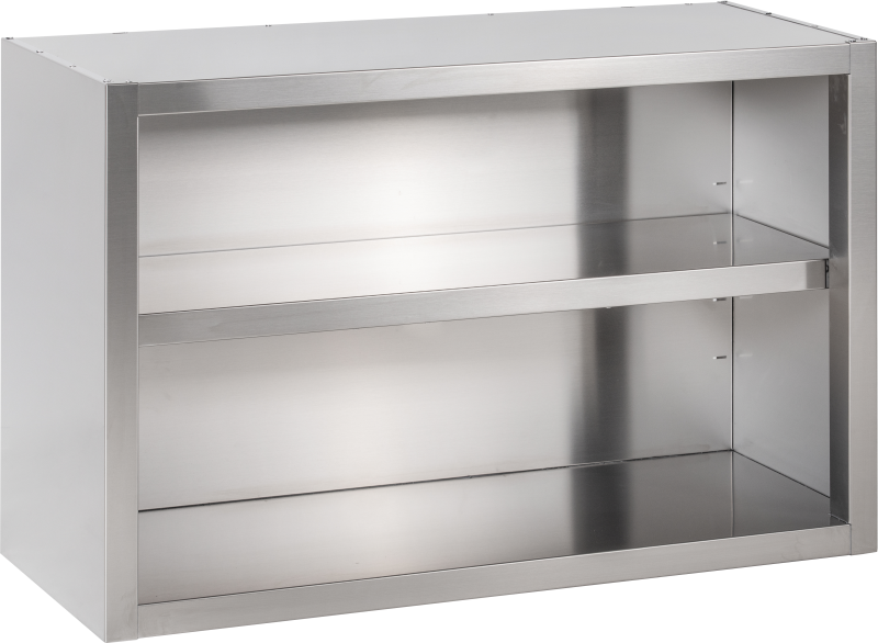 KBS Wandhängeschrank (Offen), Edelstahl, 1400x400x800mm
