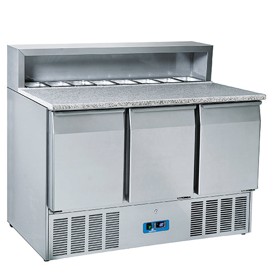 Mastro Pizzadette (Mit 3 Türen GN1/1), Edelstahl, 0,233kW, 220-240V, 1365x700x1090mm