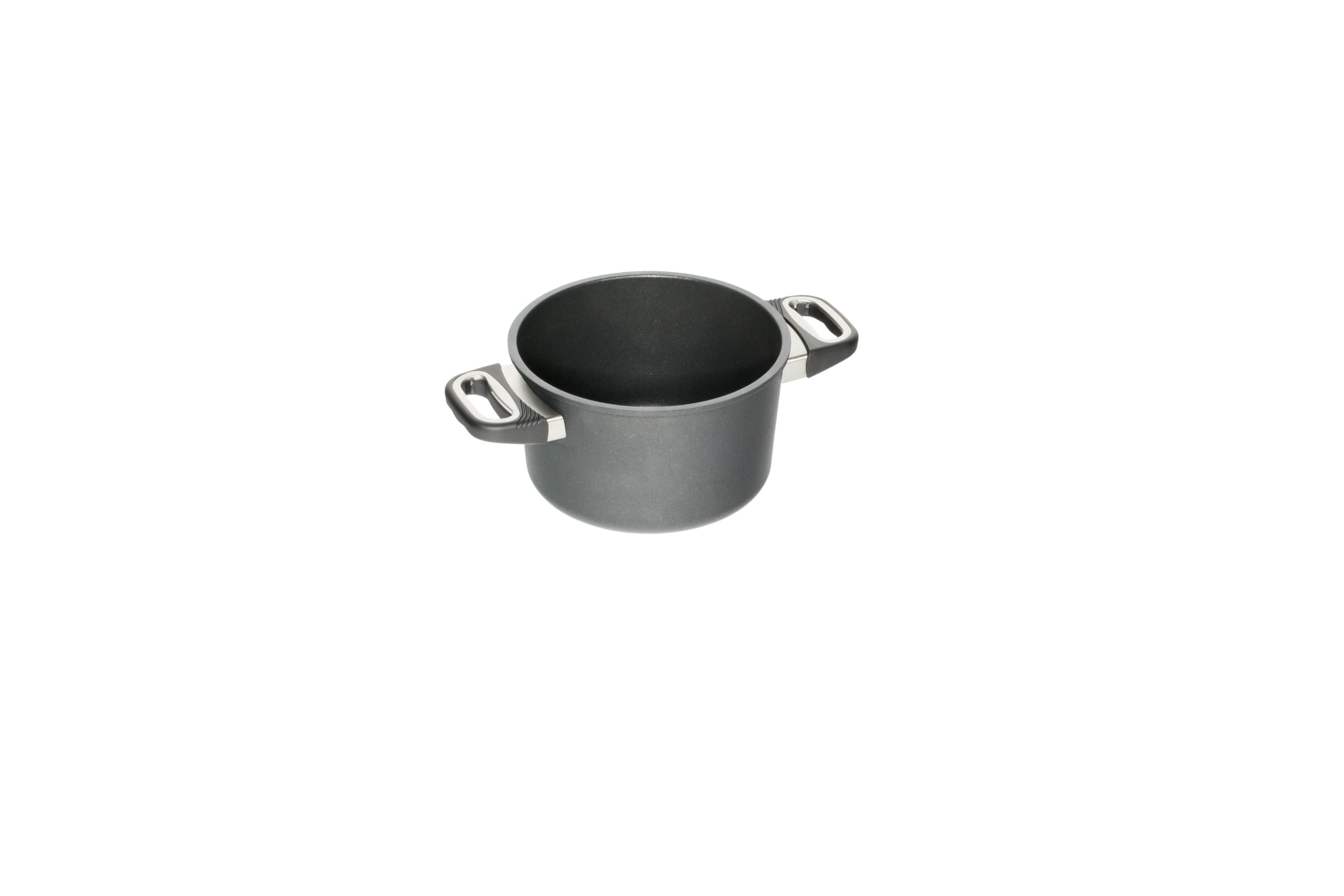 AMT Kochtopf, Aluminiumguss, Schwarz, Inhalt: 800ml-14L, Durchmesser: 16-32cm, Höhe: 8,5-21cm