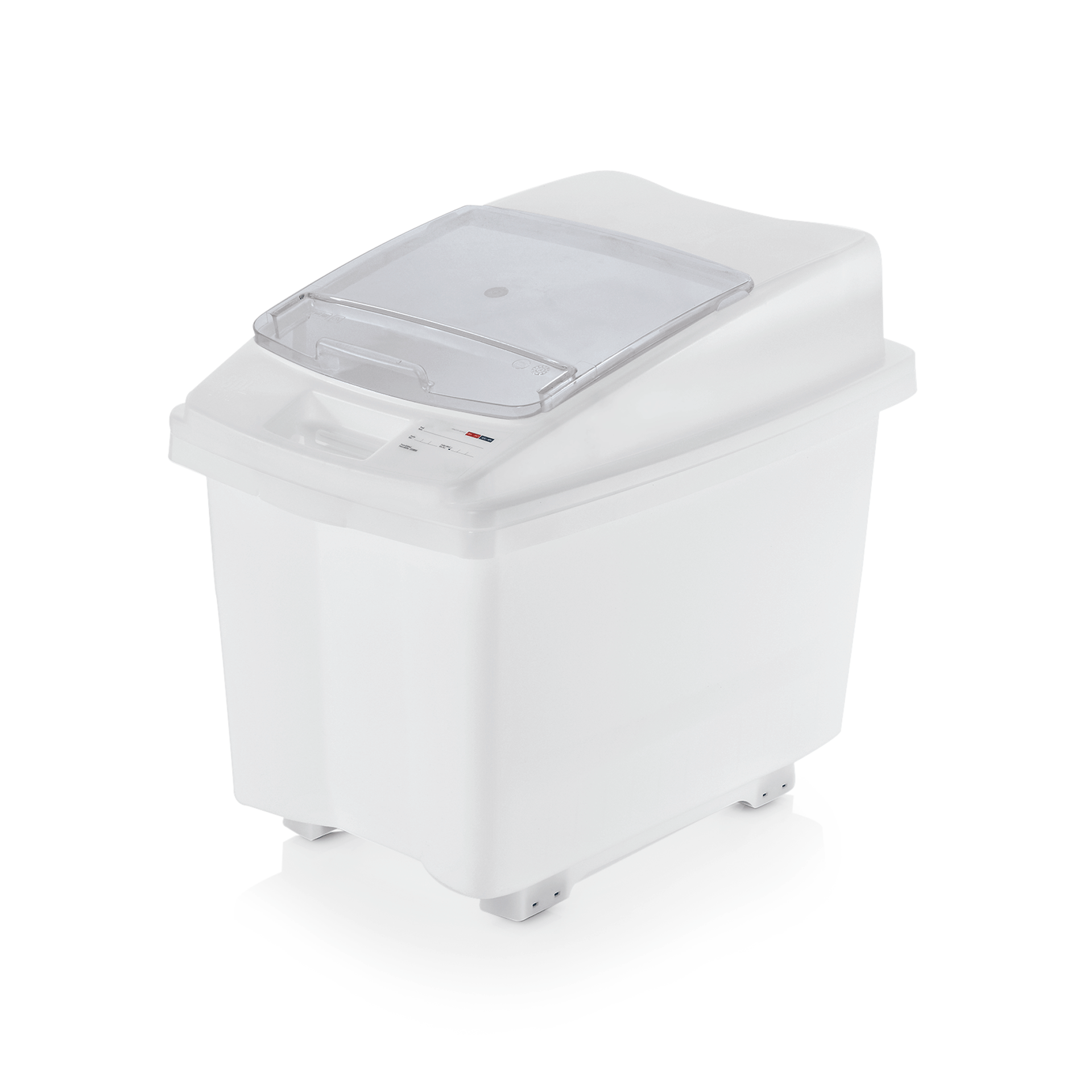 WAS Germany HACCP Lebensmittelbehälter (Mit Deckel), Polypropylen und Kunststoff, Transparent, Inhalt: 80L, 66x43x55cm (9214801)
