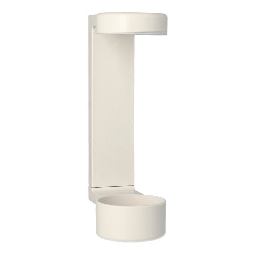 Papstar 6x Wandhalter 19 cm x 6 cm x 9,5 cm weiss für Drückspender zum Kleben oder Schrauben