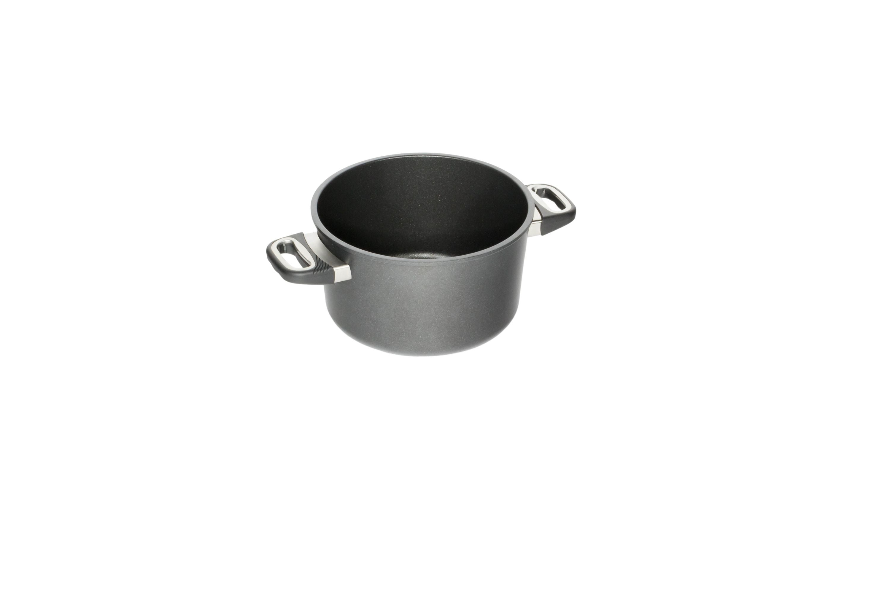 AMT Kochtopf, Aluminiumguss, Schwarz, Inhalt: 800ml-14L, Durchmesser: 16-32cm, Höhe: 8,5-21cm