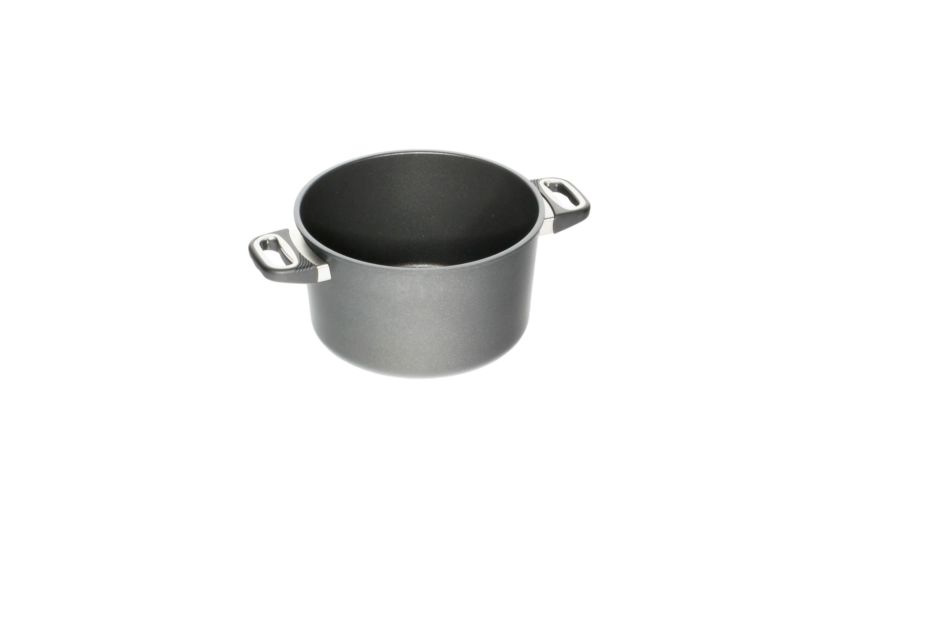 AMT Kochtopf, Aluminiumguss, Schwarz, Inhalt: 800ml-14L, Durchmesser: 16-32cm, Höhe: 8,5-21cm