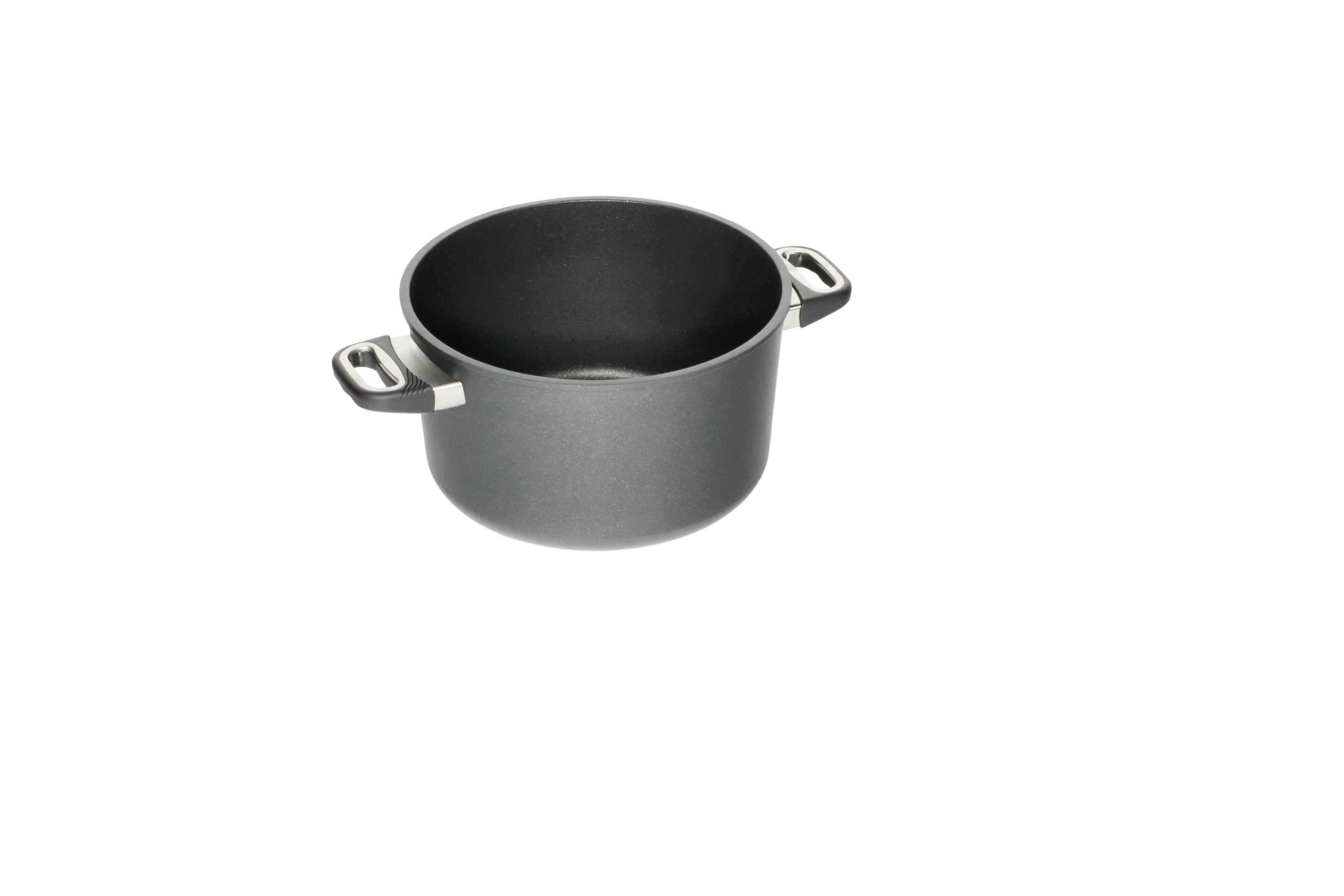 AMT Kochtopf, Aluminiumguss, Schwarz, Inhalt: 800ml-14L, Durchmesser: 16-32cm, Höhe: 8,5-21cm