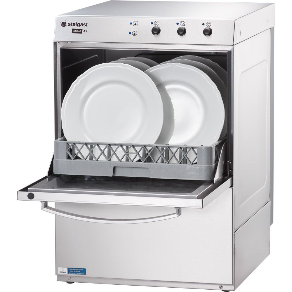 Stalgast Geschirrspülmaschine Aqua A3, Klarspülmittel- und Reinigerdosierpumpe, 230/400V, 3,9/4,9kW, 565x680x835mm