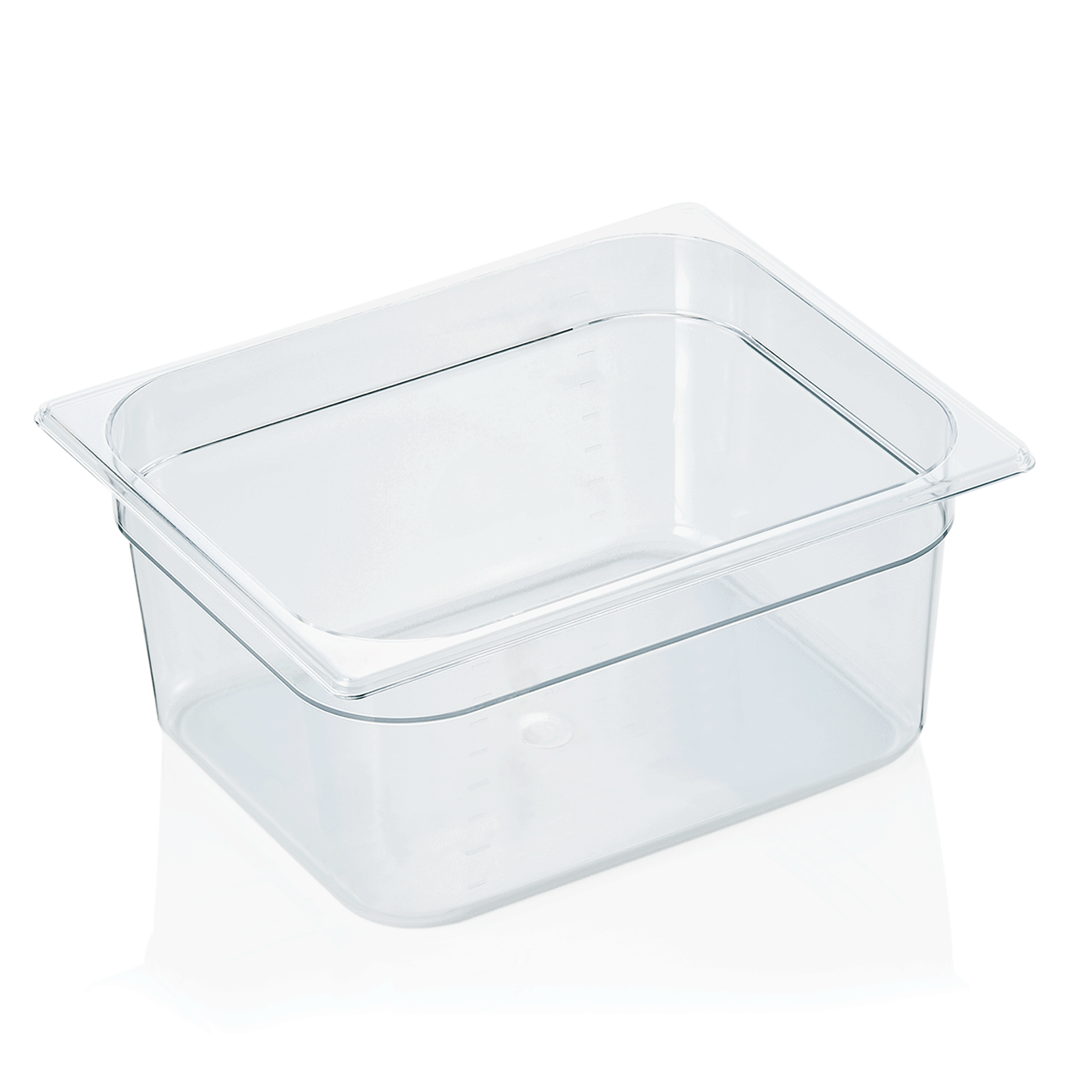 WAS Germany GN Behälter 1/2 mit Skalierung, Serie: GN 94, Polycarbonat, Höhe: 150 mm, 9 Liter (9412150)