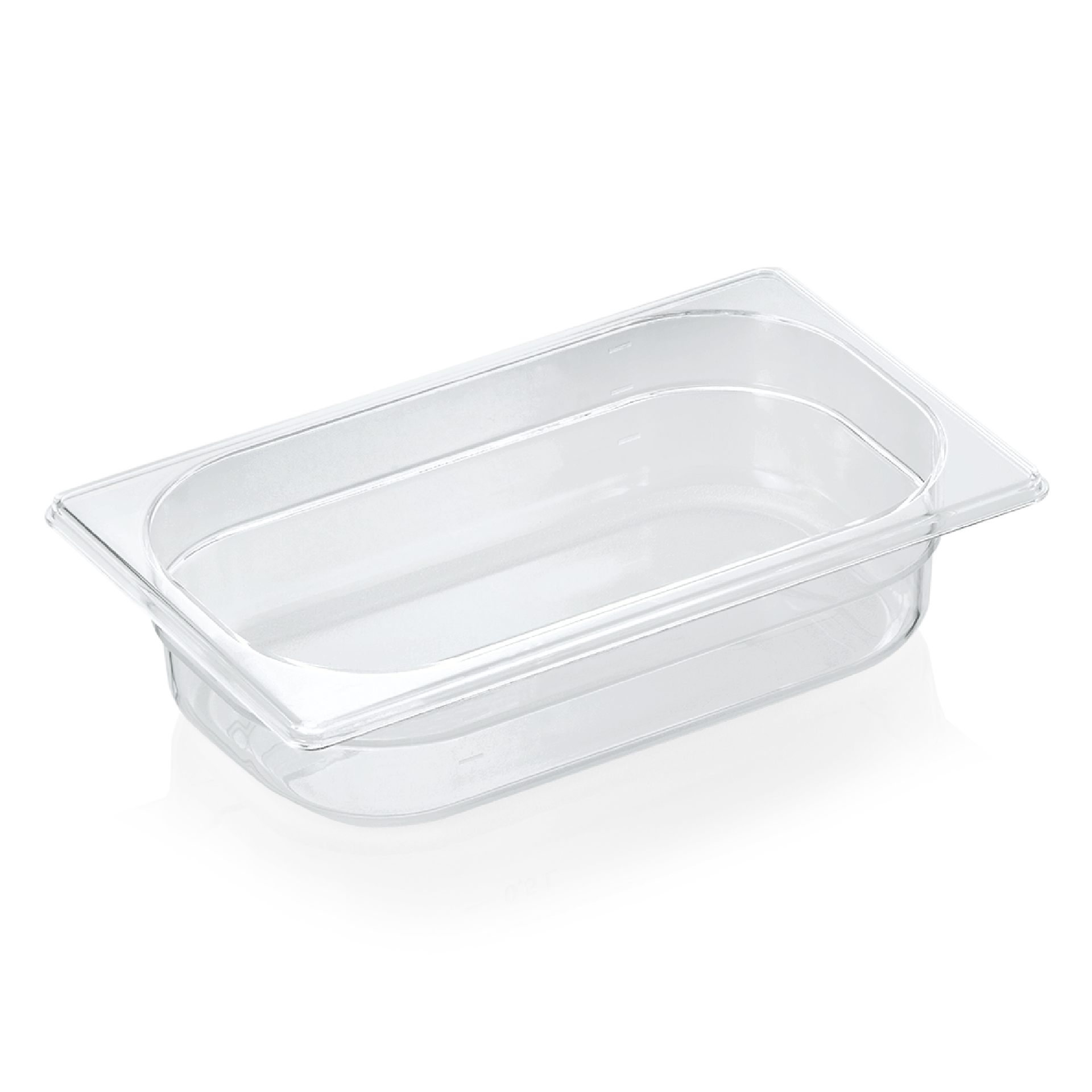 WAS Germany GN Behälter 1/4 mit Skalierung, Serie: GN 94, Polycarbonat, Höhe: 65 mm, 1,7 Liter (9414065)