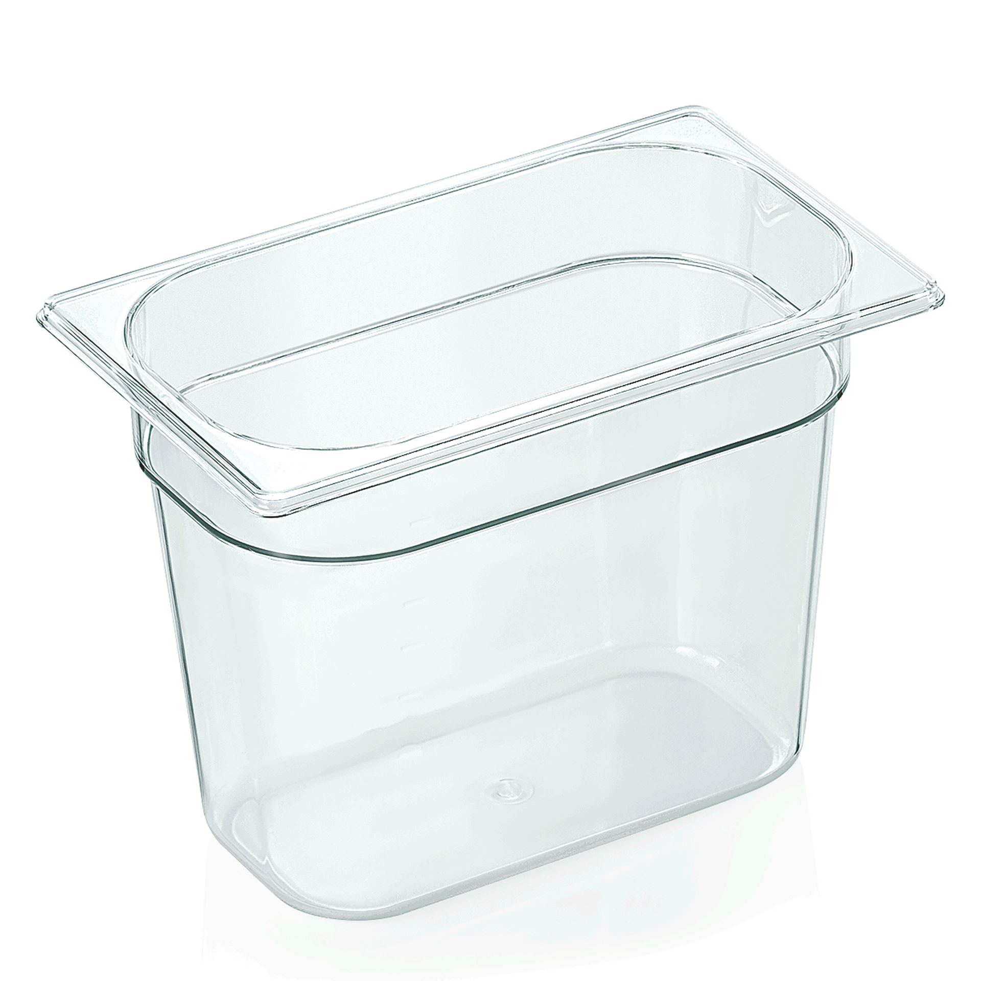 WAS Germany GN Behälter 1/4 mit Skalierung, Serie: GN 94, Polycarbonat, Höhe: 200 mm, 4,8 Liter (9414200)