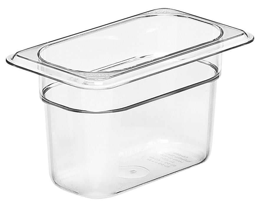 Cambro Camwear® Polycarbonat Gastronorm GN-Behälter GN1/9-100mm, Durchsichtig, 6 Stück im Karton - 94CW135