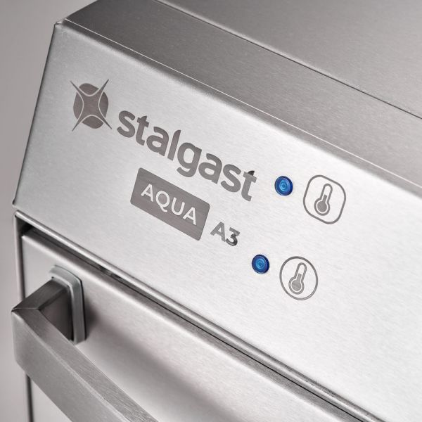 Stalgast Gläserspülmaschine "AQUA" (mit Klarspülmittelpumpe), Edelstahl, Silber, 2,77kW, 230V, 465x565x720mm