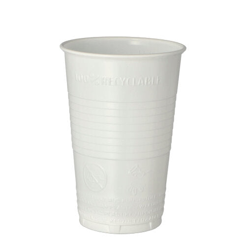 Papstar 2.500x Trinkbecher, Polypropylen, Weiß, Inhalt: 300ml, Durchmesser: 7,8cm, Höhe: 11,3cm