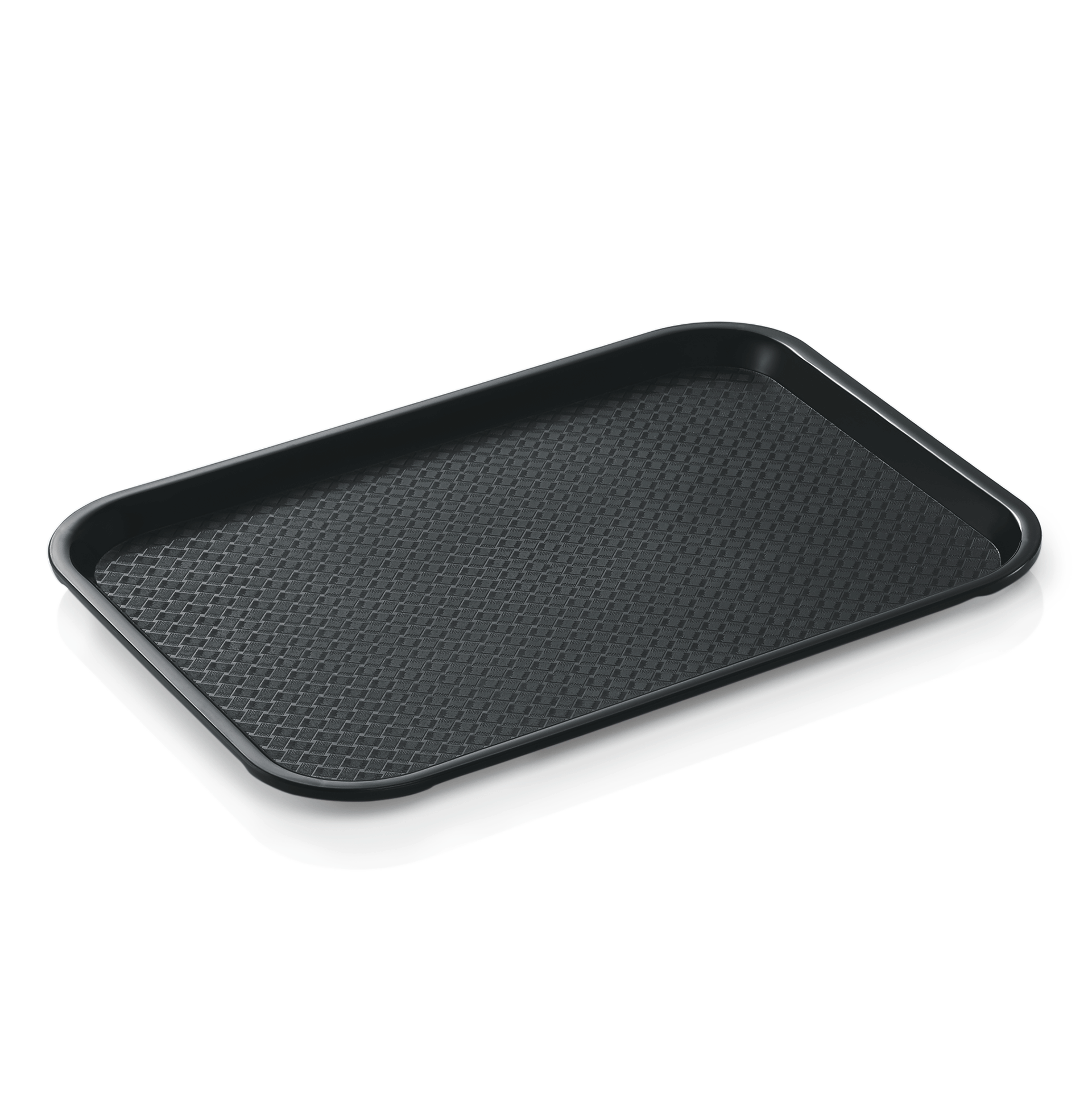 WAS Germany 24x Fast Food Tablett, Polypropylen, Schwarz, 35x27x1,5cm (9523355)