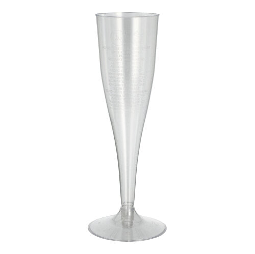 Papstar 1x 500 Stiel-Gläser für Sekt, PS 0,1 l Ø 5 cm · 17,5 cm glasklar