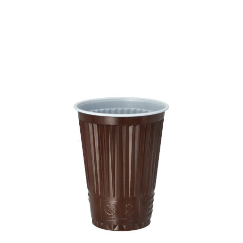 Papstar 30x 100 Thermo-Automatenbecher, PS 0,18 l Ø 7,03 cm · 9 cm braun/weiss