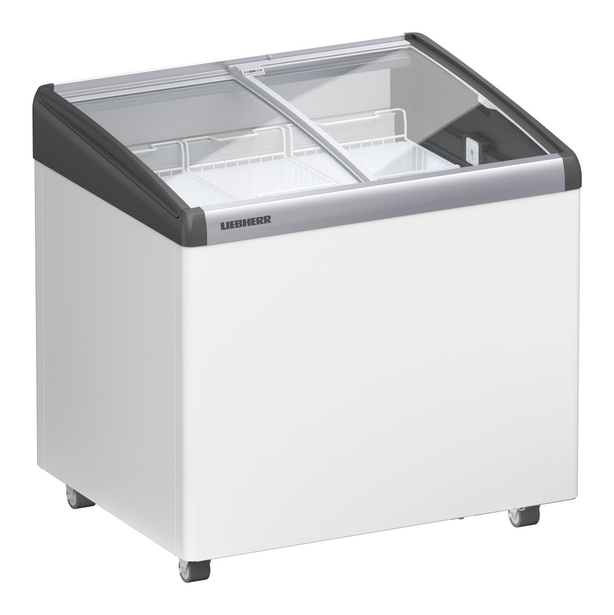 Eiscreme-Gefriertruhe (mit Glasschiebedeckel), Stahl und Glas, Weiß, 0,492kW, 230V, 210L, 835x660x825mm (EFI 2153)
