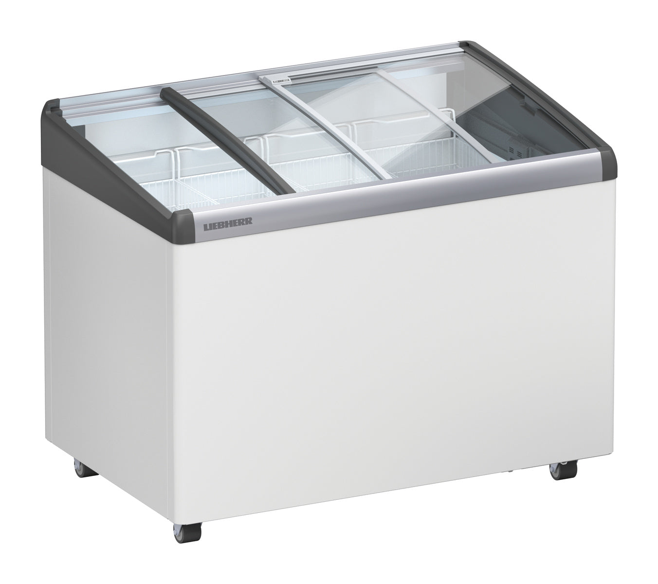 Gefriertruhe (mit Glasschiebedeckel), Stahl und Glas, Weiß, 0,623kW, 230V, 282L, 1045x660x825mm (EFI 2853)