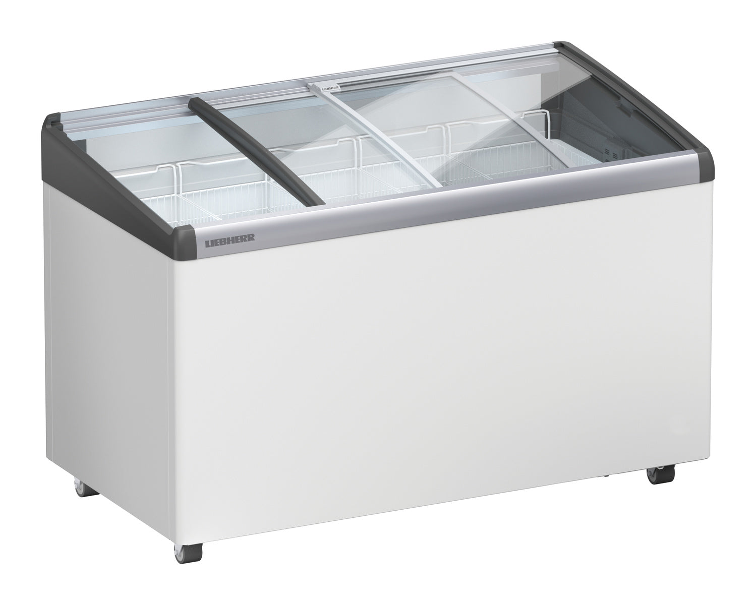 Gefriertruhe (mit Glasschiebedeckel), Stahl und Glas, Weiß, 0,751kW, 230V, 355L, 1255x660x825mm (EFI 3553)
