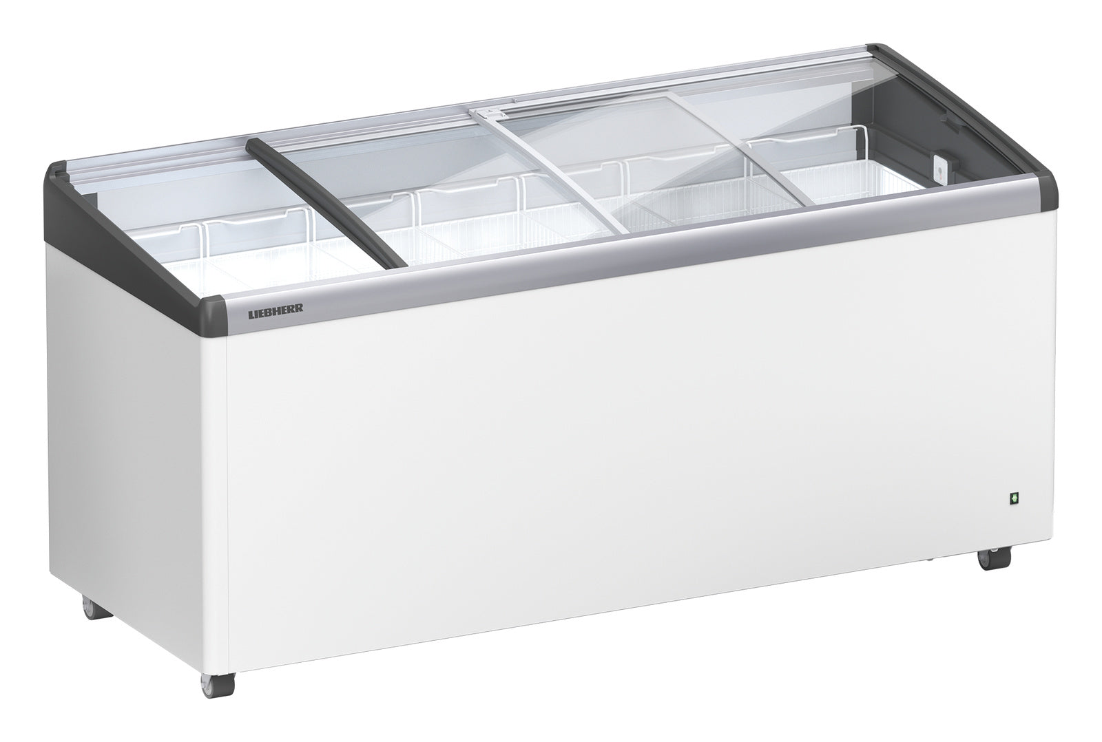 Gefriertruhe (mit Glasschiebedeckel), Stahl und Glas, Weiß, 1,004kW, 230V, 499L, 1675x660x825mm (EFI 4853)