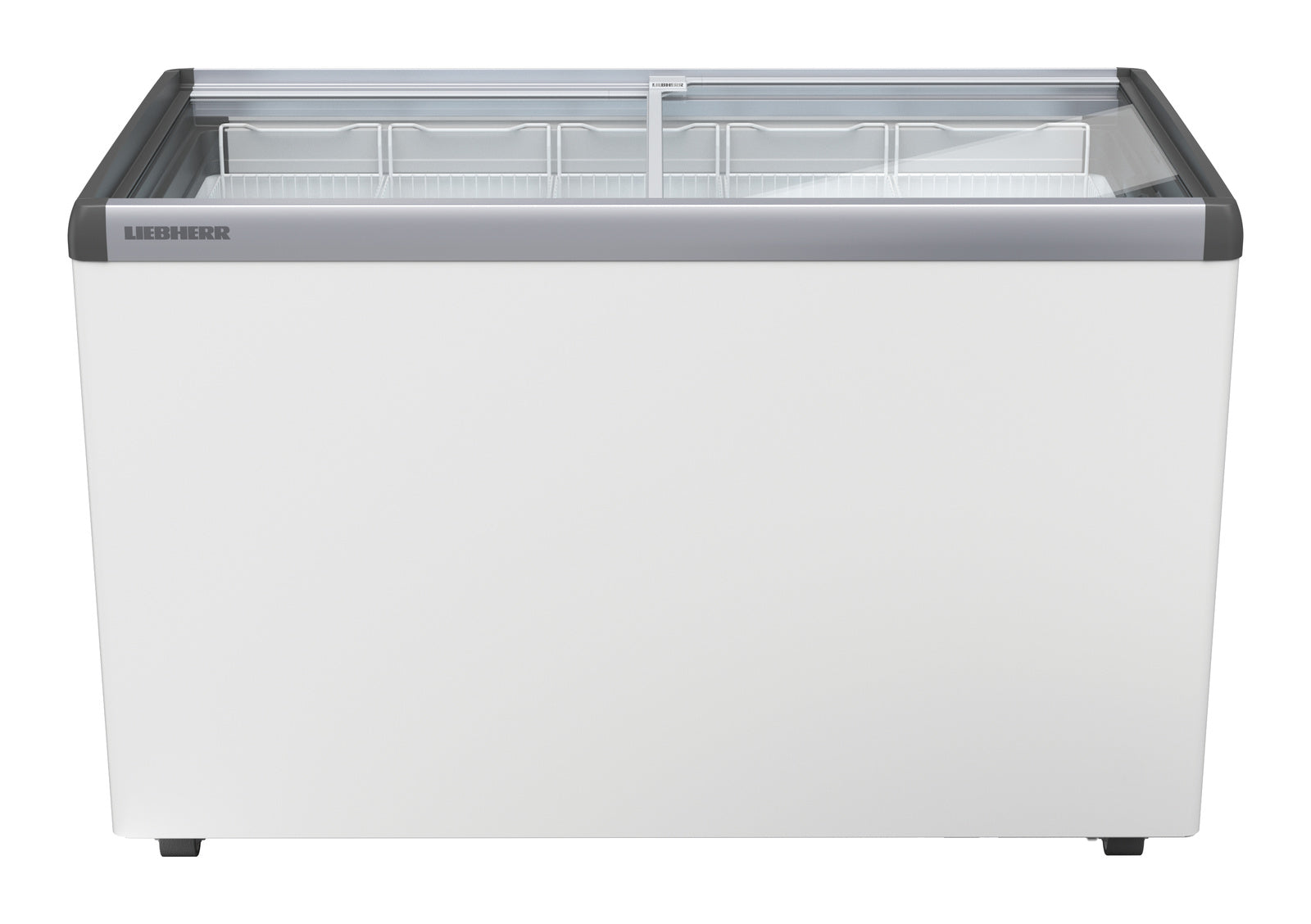 Gefriertruhe (mit Glasschiebedeckel), Stahl und Glas, Weiß, 0,608kW, 230V, 369L, 1255x660x825mm (EFE 3852)