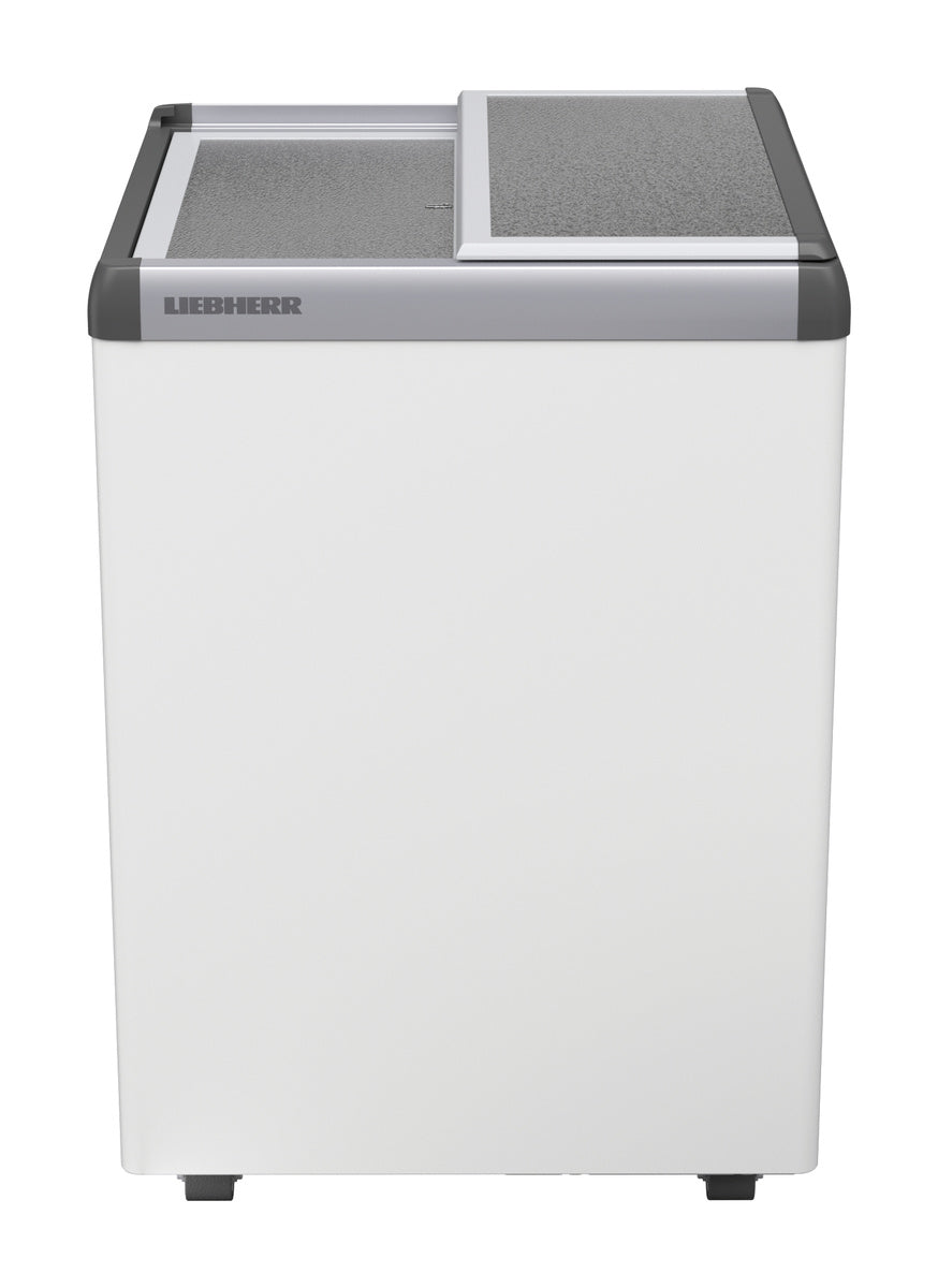 Gefriertruhe (mit Aluminium-Schiebedeckel), Stahl und Aluminium, Weiß und Silber, 0,365kW, 230V, 142L, 625x660x825mm (EFE 1500)